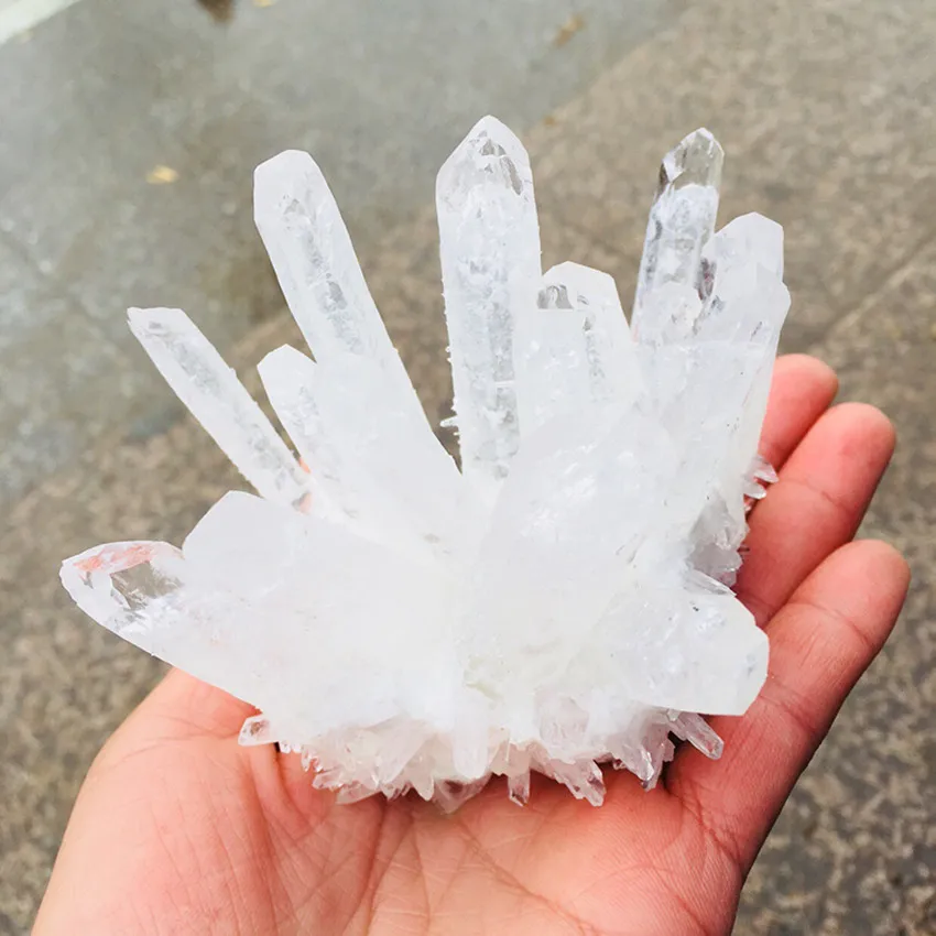 Верхний Натуральный прозрачный кварцевый кластер натуральные камни и минералы