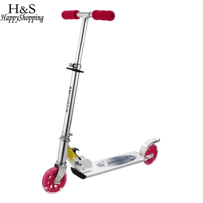 Ножные скутеры для детей Детский самокат складной регулируемая высота LED 2 колесный новая коляска|foot scooter|kick