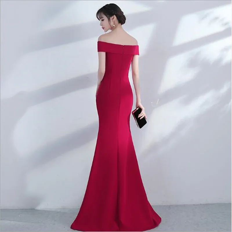 Бордовое летнее платье женское длинное элегантное Клубное сексуальное для