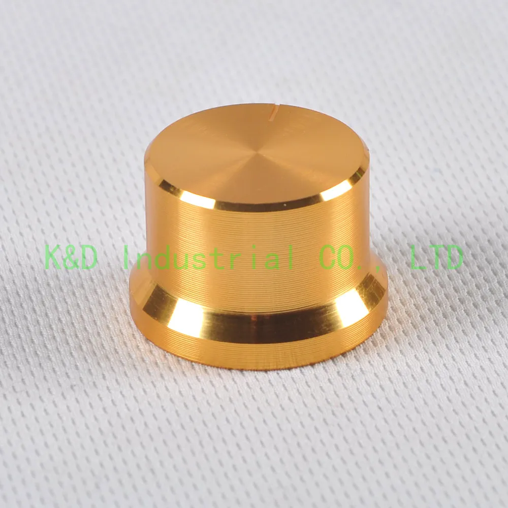 

5pcs Volume Aluminum Gold Guitar Control Knob Parts 30x22mm for Spline Shaft