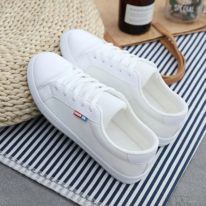 Женская Повседневная обувь 2018 Демисезонный сетка + женская из мягкой кожи модные