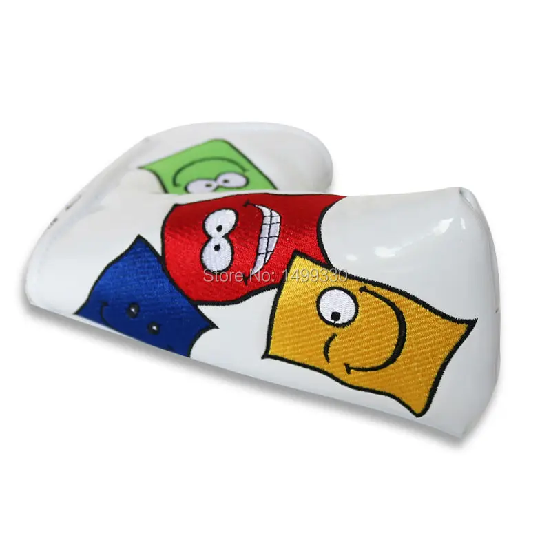 Новый Emoji Стиль Белый Гольф Клюшки Обложка Шлем для Лезвие Бесплатная Доставка