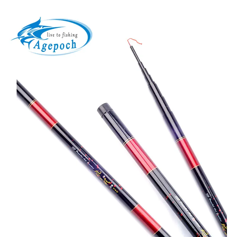 Agepoch 3.6/4.5/5.4/6.3M Fiberglass Fishing Rod Spinning Tackle Winter Feeder Peche Telescopic Carp Pole Gear Stick Fisherman | Спорт и