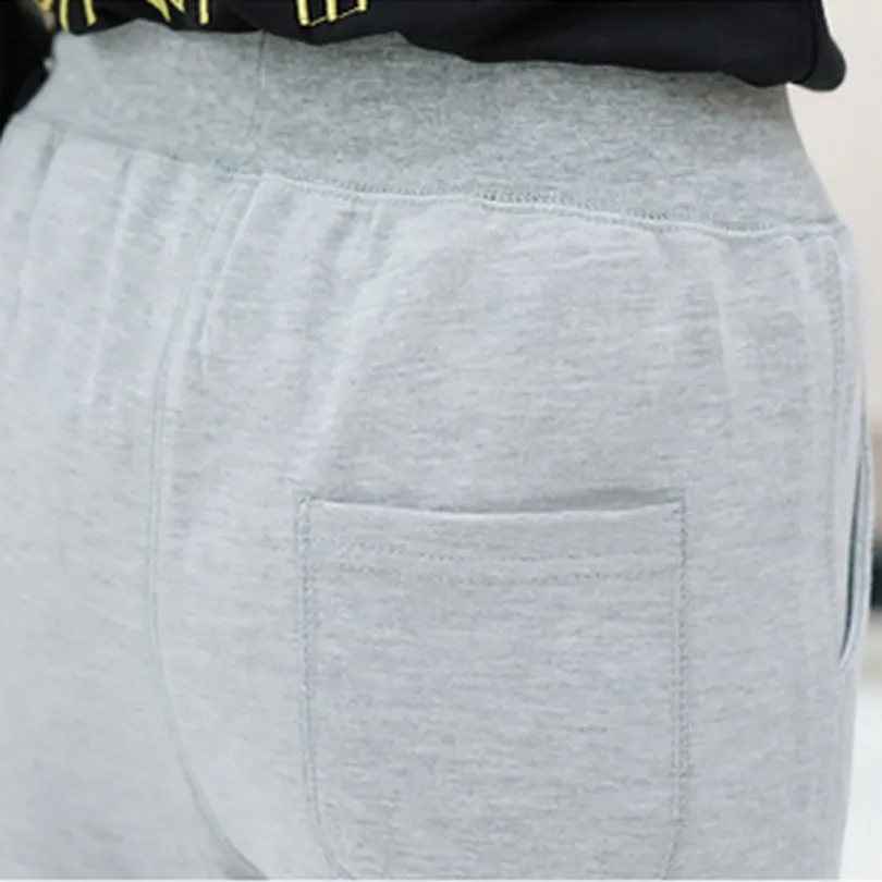 Модные Drawstring Высокая талия треники уютный Любовь Сердце Вышитые для женщин