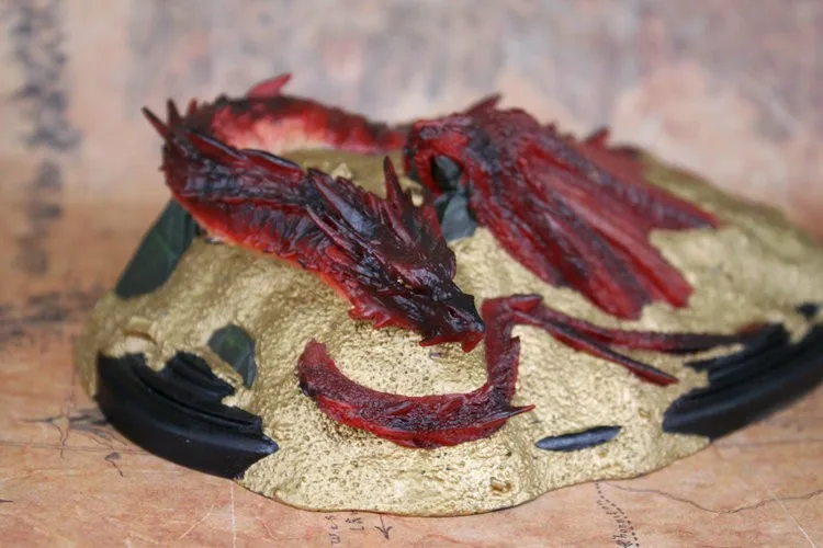 Хоббит Властелин колец Дракон Smaug медная Имитация Модель автомобиля ОРНАМЕНТ