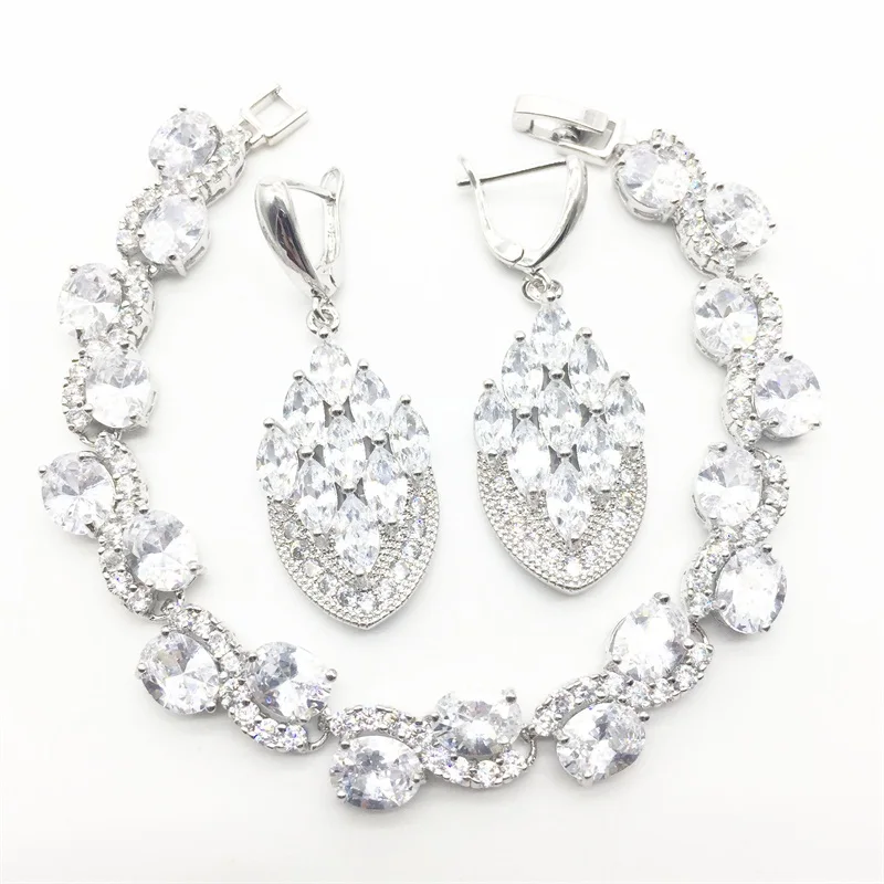 Женский ювелирный комплект из колье и серёг серебра 925 пробы|jewelry set bracelet|bracelet