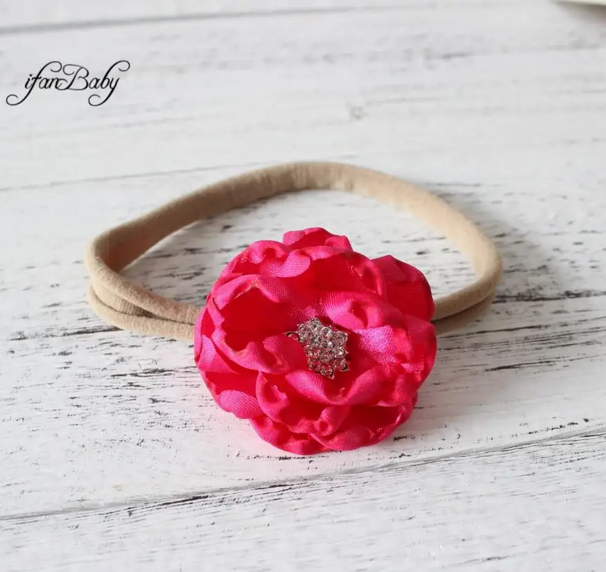 Hot Pink Девушка Для женщин повязка на голову в цветочек повязка на голову burn flower вышитая с цветочным принтом повязка на голову, по 1 шт - Цвет: Hot Pink