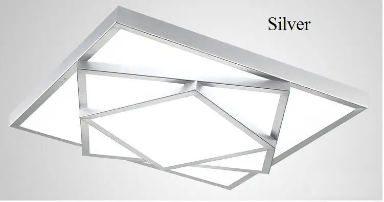 Современный квадратный стеклянный потолок светодиодный светильник теплого или