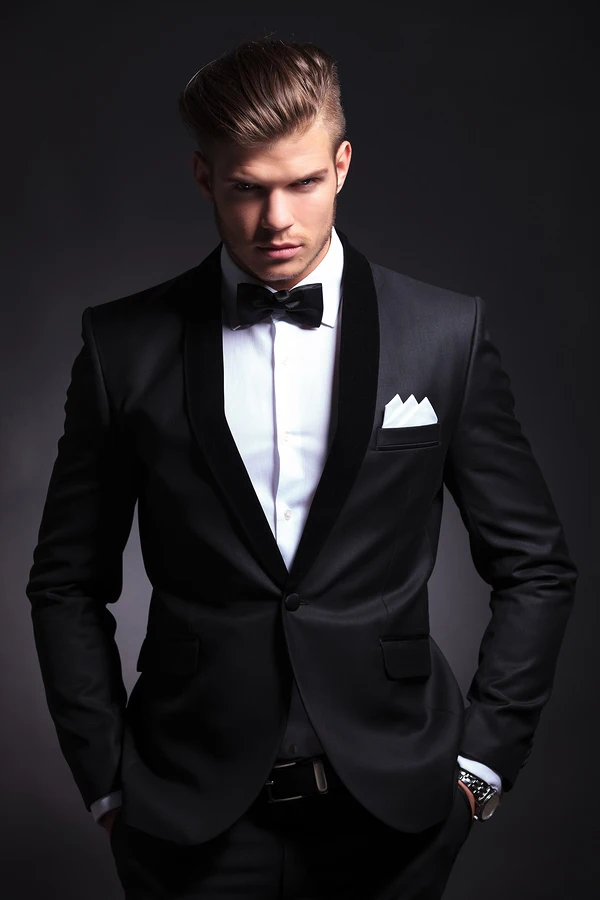 

Cool man style High quality Shawl lapel Black Groom Tuxedos Suit Wedding business Grooms man Men Suits ( jacket+Pants+tie)