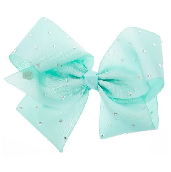 80 шт. Бесплатная доставка DHL JoJoSiwa Большой фирменный бант для волос со стразами