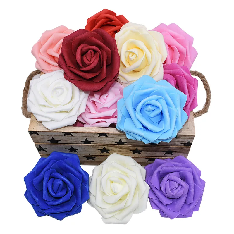 5/10 шт., искусственные розы из пенополиэтилена, 10 см