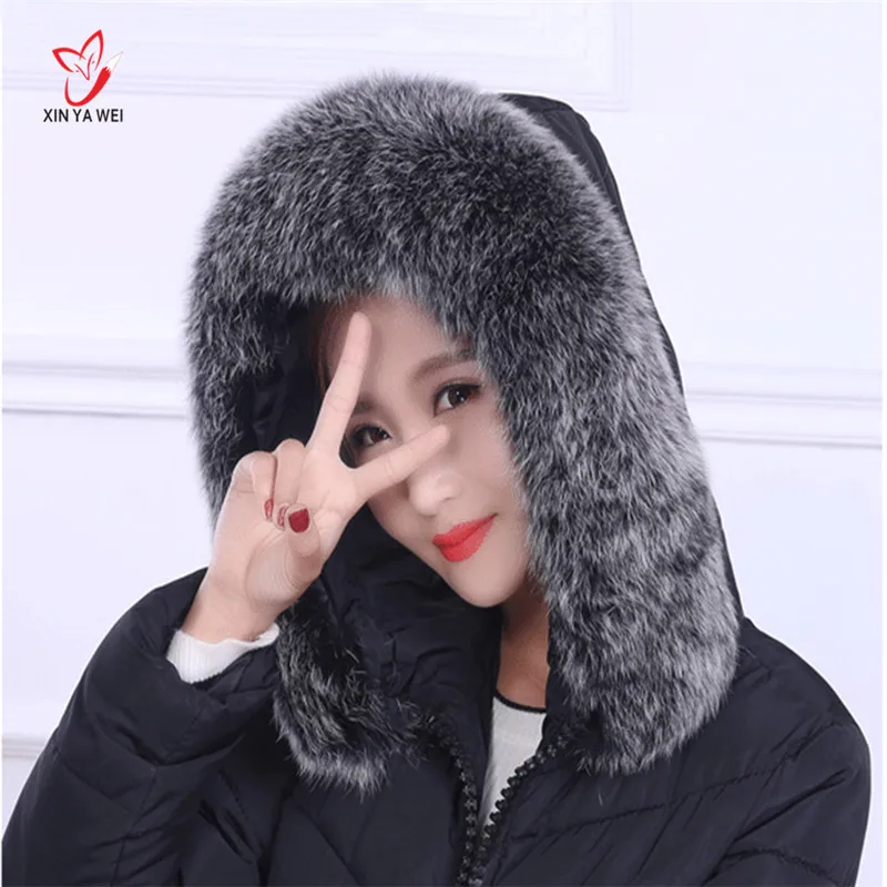 Новый зимний меховой воротник из лисьего меха с воротником искусственного