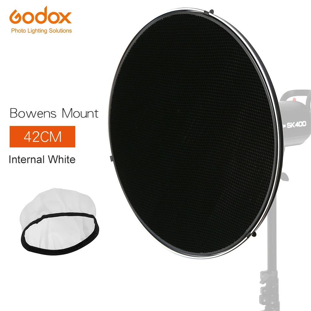 Godox 42 см 16 &quotбелая тарелка для красоты Bowens + сотовая сетка рассеиватель