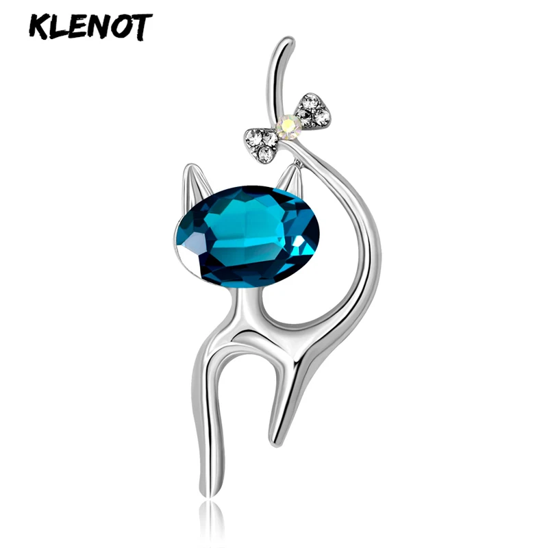 Сапфировая Брошь Стразы в виде кошки брошь животного ювелирное изделие булавки и