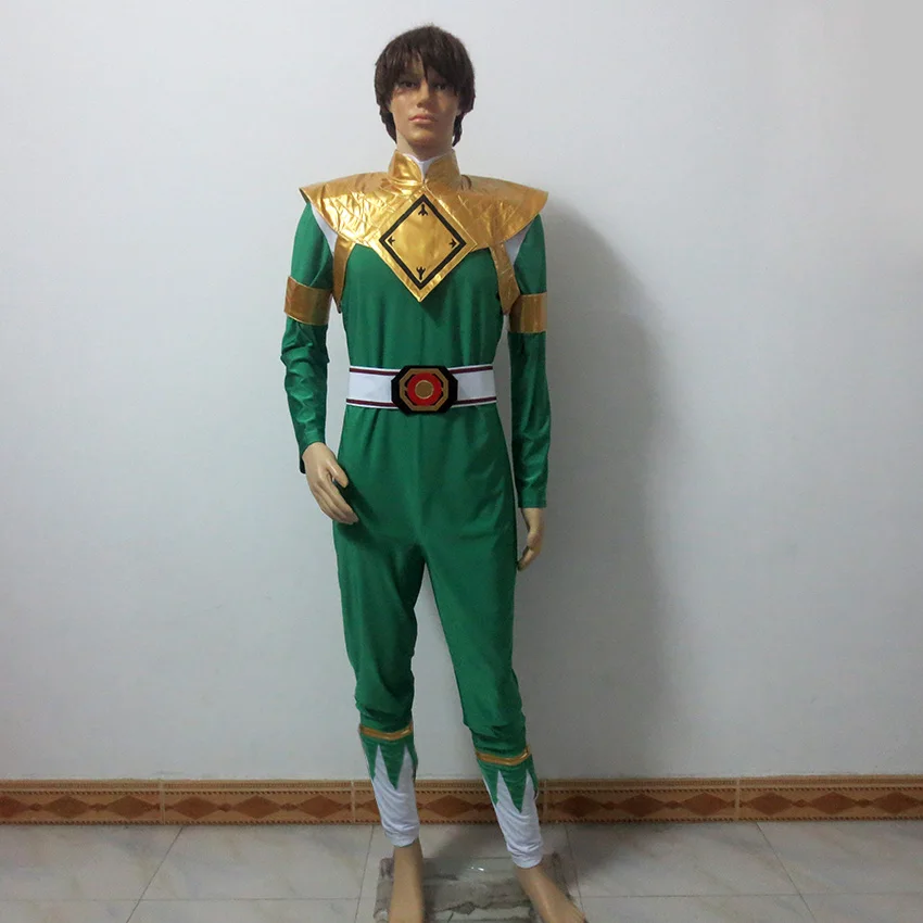 Green Ranger Costume Christmas Party Halloween Uniform Outfit Cosplay Costume Customize Any Size