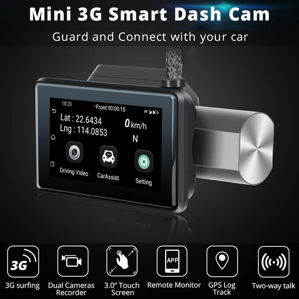 3g WiFi Автомобильный видеорегистратор Android gps камера рекордер двойной объектив Автомобильный видеорегистратор видео рекордер WDR 24 часа парковки дистанционный монитор видеорегистратор era