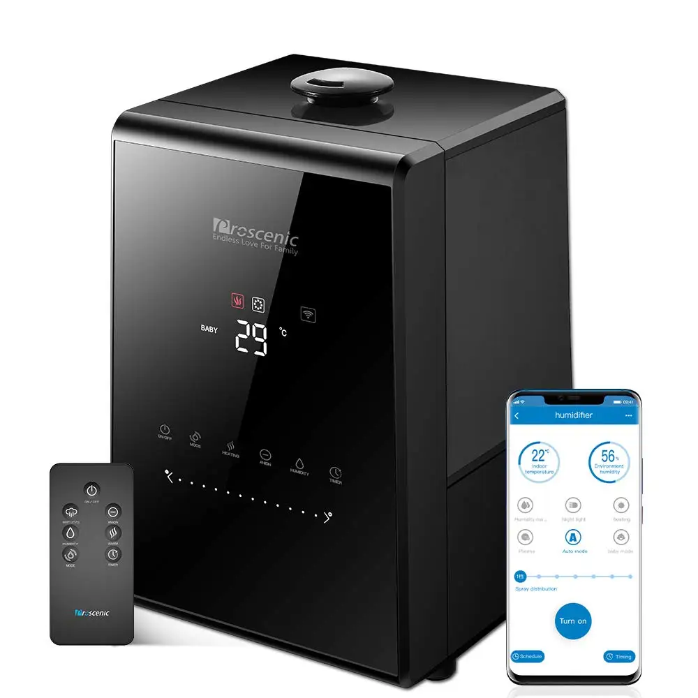 Proscenic 807C 5 5л теплый и холодный туман ультразвуковые увлажнители для спальни детей