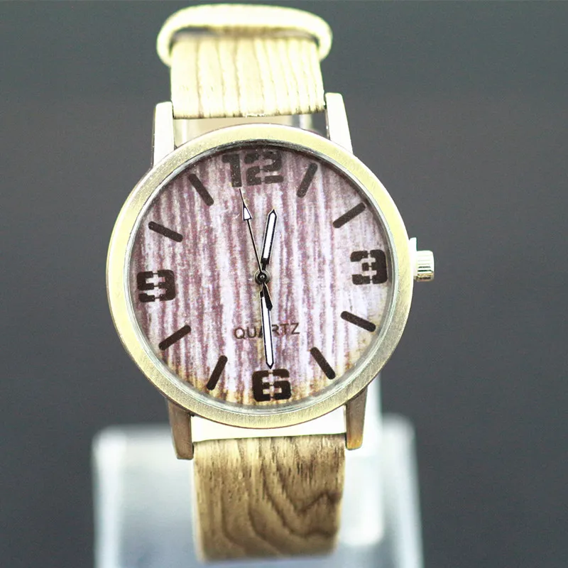 Дропшиппинг Новый Дизайн Винтаж древесины Для мужчин Часы женщин Мода кварцевые