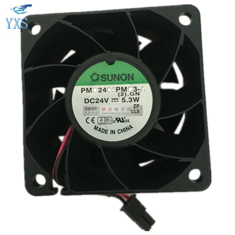 PMD2406PMB3 A DC 24V 0.22A 5000RPM 5 3 W 6038 6CM 60*60*38mm Вентилятор охлаждения с двойным шариковым