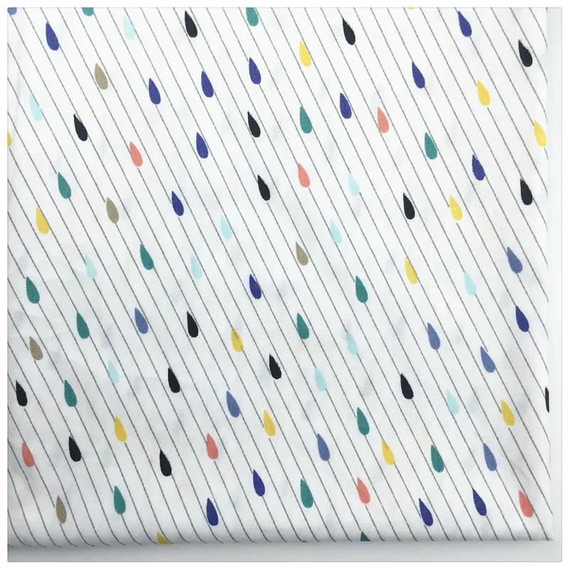 Syunss 100% хлопчатобумажная саржевая ткань с принтом в виде капли дождя лоскутное