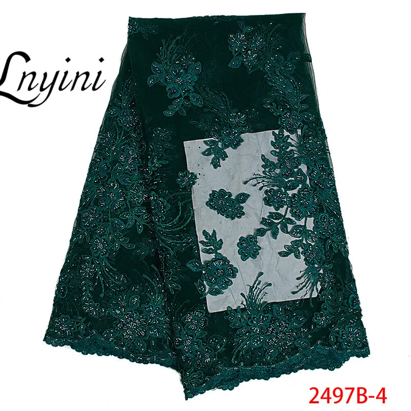 Latest French Nigerian Handmade Of Laces With Beads African Lace Fabric 2019 High Quality Tulle Material L2497B-1 | Дом и сад