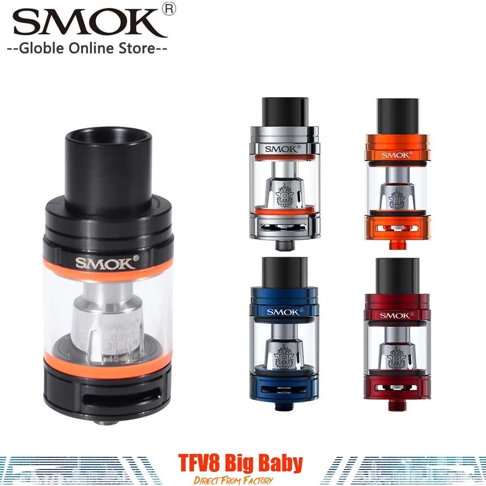 Оригинальный Smok TFV8 большой детский распылитель бак 5 мл испаритель электронная