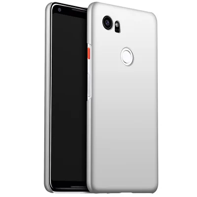 Для Google Pixel 2 2XL Футляр PC тонкий Coque матовая кожа Защитная крышка Чехлы для Google Pixel 2 XL полное покрытие shell - Цвет: silver