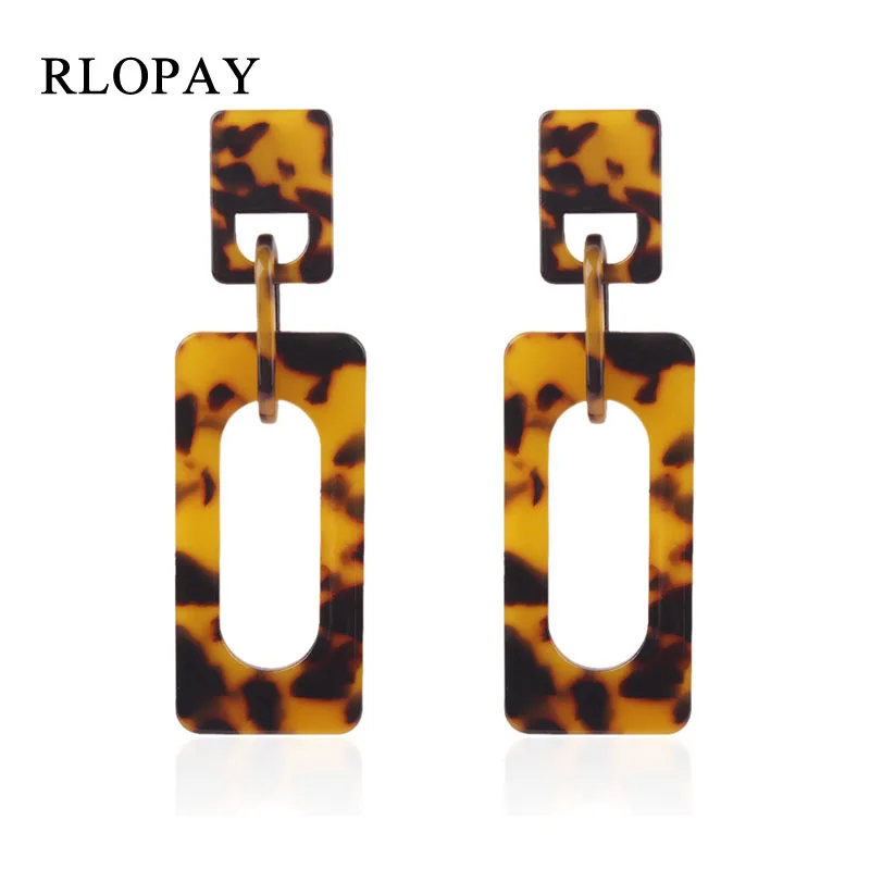 RLOPAY Лидер продаж женские ацетатные акриловые сплав хип хоп геометрические