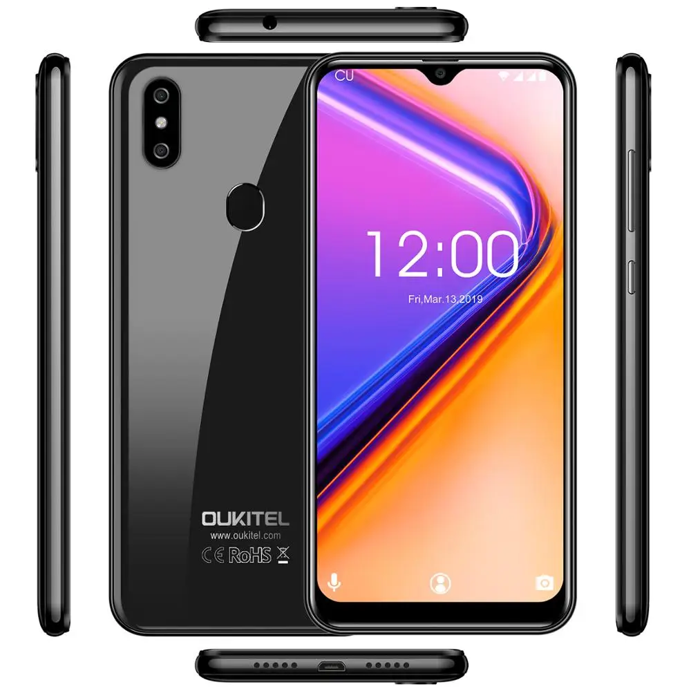 OUKITEL C15 Pro+ Android 9,0 6,088 ''19:9 Pie 3 ГБ 32 ГБ смартфон MT6761 водослива отпечатков пальцев лицо ID 5G WiFi 4G мобильный телефон