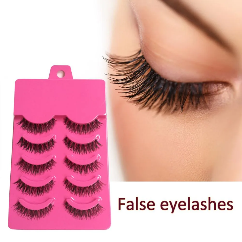 5 пар натуральные мягкие ресницы макияж ручной работы Толстые Поддельные