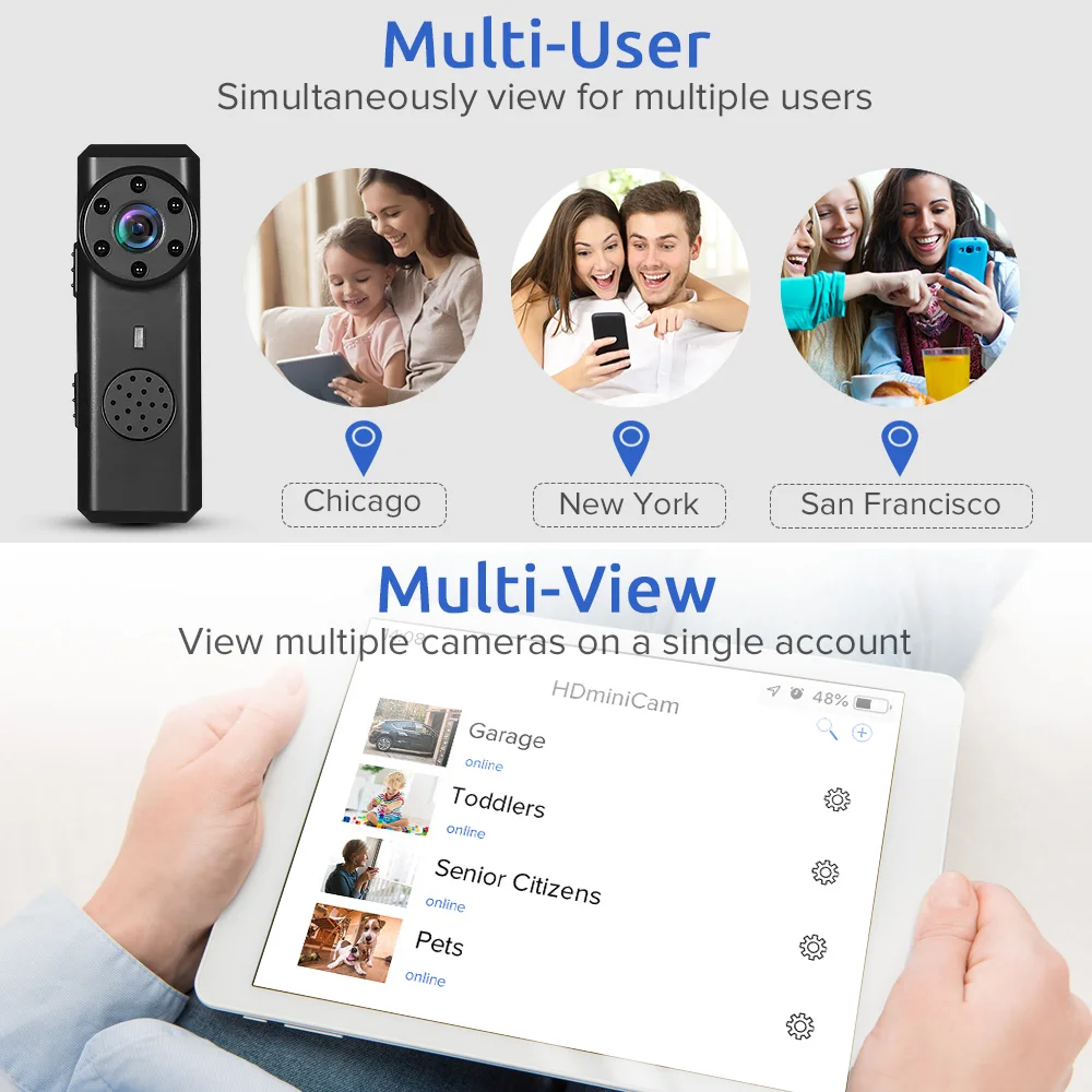 BOBLOV HD 1920x1080P WiFi мини-камера с датчиком движения, ночное видение, беспроводная домашняя камера безопасности, ip-камера