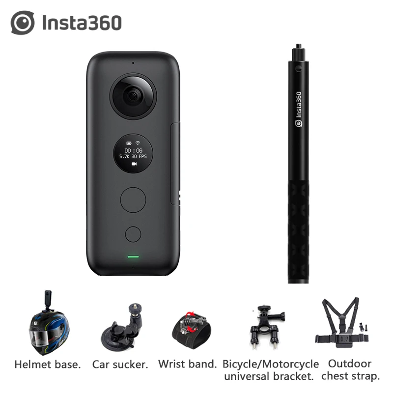 Insta360 ONE X 5 7 K VR 360 экшн-камера для iPhone и Android Insta зарядное устройство батареи время