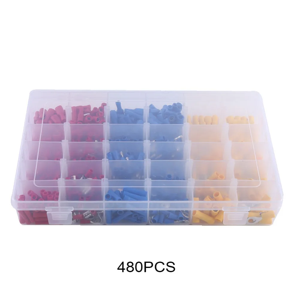 480 шт./кор. изолированный электропроводка обжимной соединитель M4 M5 M6 M8 кольца пуля