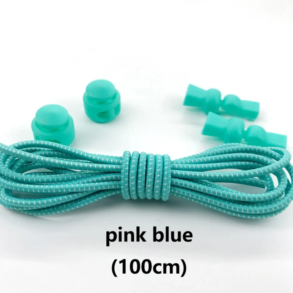 pink blue Новые забавные гаджеты удобный замок красочные эластичные без лаччи силиконовые шнурки ленивые шнурки для обуви спортивные для кроссовок - Цвет: pink blue