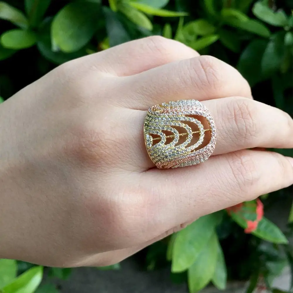 ModemAngel Роскошные Большие нежные полые Ювелирные изделия полный кубический