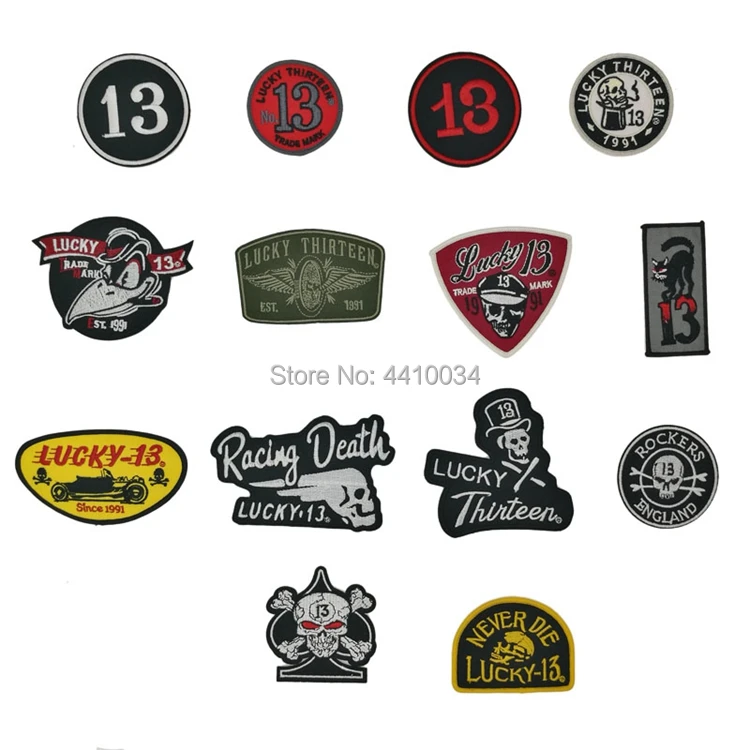 LUCKY thirentien 13 NEVER DIE BIG AL BIRD Мотоцикл HOT ROD Панк Байкер нашивка панк аппликация в стиле рокабилли вышитая железная нашивка