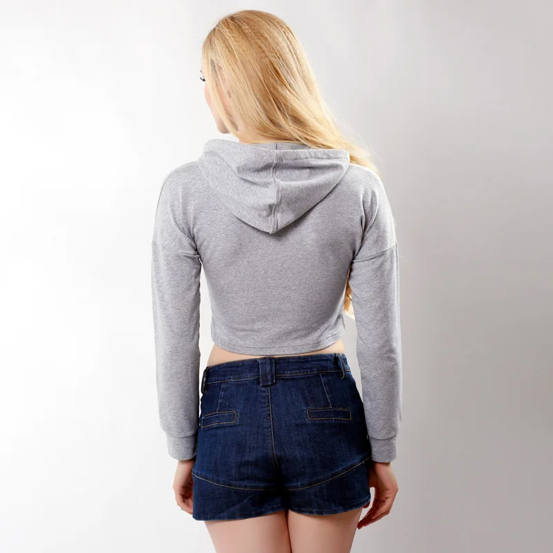 Женский спортивный костюм с длинным рукавом серые хлопковые толстовки капюшоном