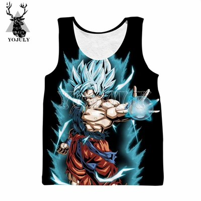 Vest YOJULY жилет унисекс с 3D принтом для мужчин/женщин Dragon Ball Z DBZ Broly Broli Saiyan Goku аниме Harajuku Повседневный забавный жилет с круглым вырезом VE07 - Цвет: Vest