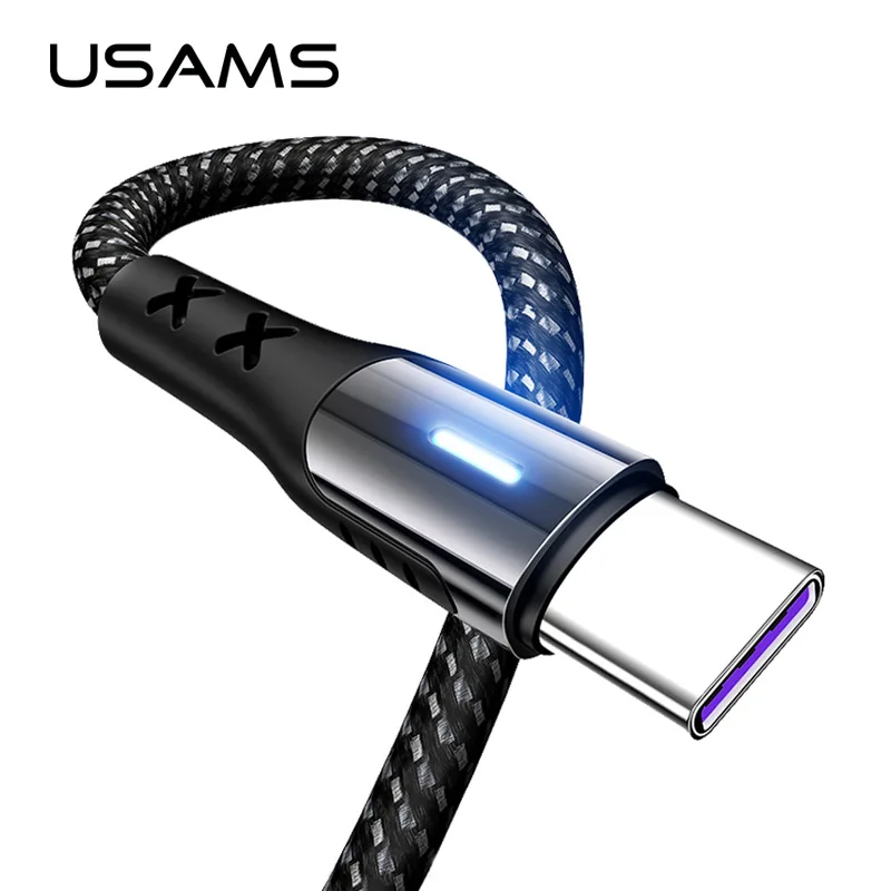 USAMS 5A Type C кабель для Huawei Mate 20 Pro P20 Lite Supercharge USB быстрой зарядки передачи данных