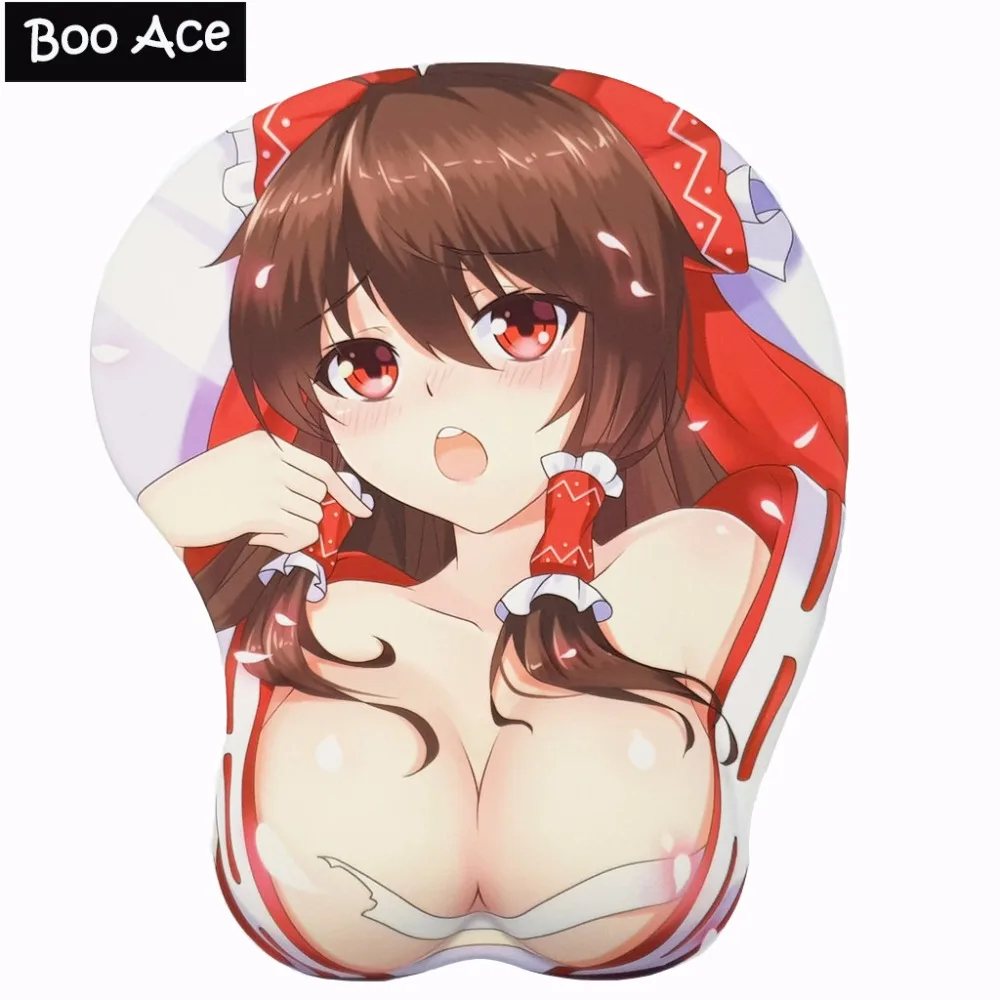 "Touhou Project" Хакурей рейму аниме 3D Oppai коврик для мыши подставка для запястья