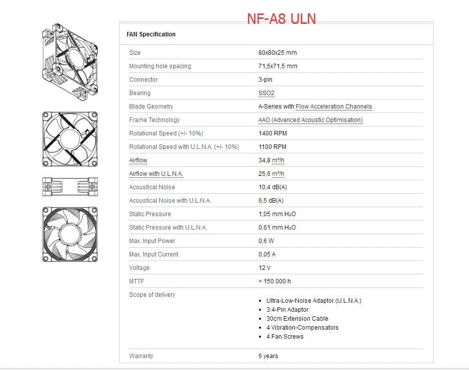 Noctua NF-A8 PWM/NF-A8 FLX/NF-A8 ULN корпуса для ПК башни кулеры для процессора вентиляторы Вентилятор охлаждения кулеры вентиляторы