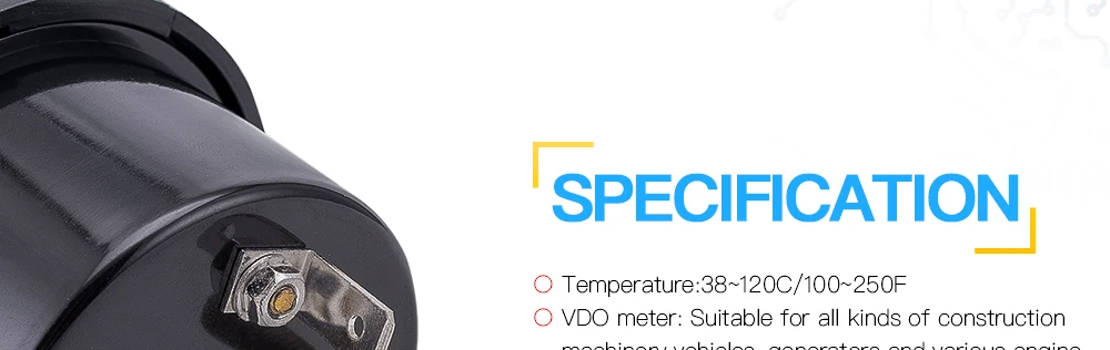 12V VDO Датчик температуры воды 38~ 120C/100~ 250F 12 V/24 V опционально