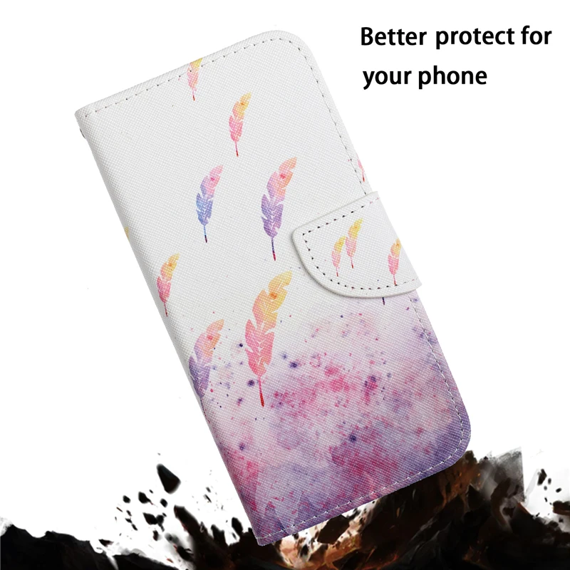 For Huawei P30 Pro Case Wallet Coloured Drawing PU Leather Magnetic Flip Cover for funda Lite Coque Capa | Мобильные телефоны и