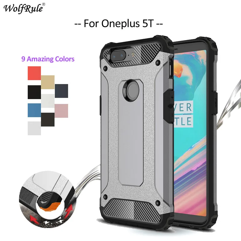Для чехла Oneplus 5T чехол противоударный ТПУ и ПК броня мобильный телефон для One plus 6 01