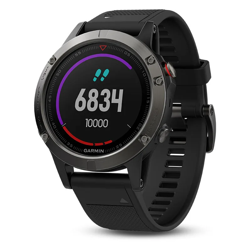 Многоспортивные часы GARMIN Fenix 5 Премиум GPS с пульсометром на запястье|Мужские