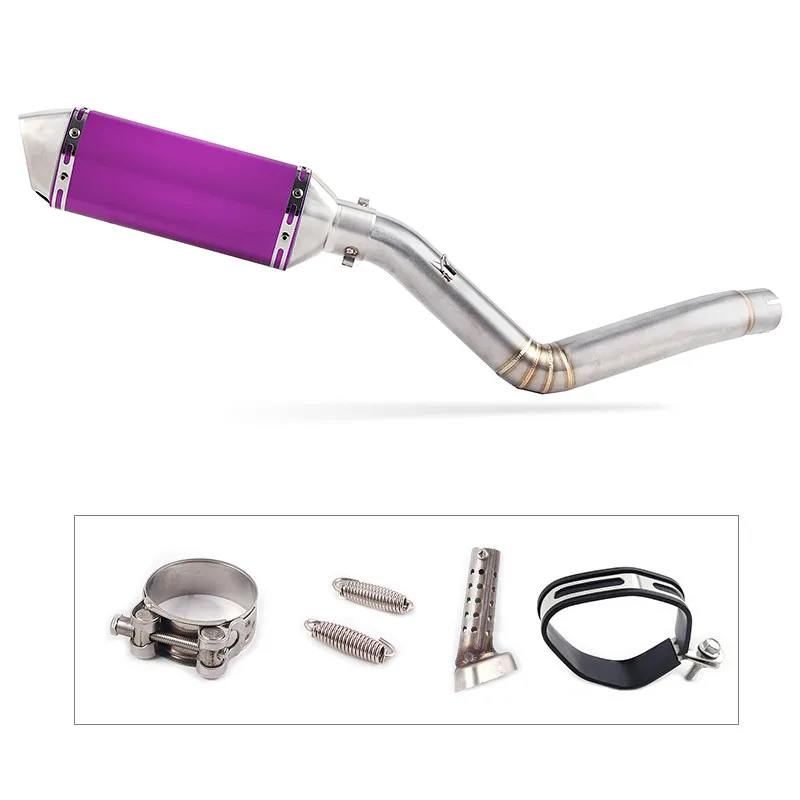 same photo TRK502 мотоциклетная глушитель труба Akrapovic гоночная полная выхлопная система средняя Соединительная труба без шнуровки для Бенелли TRK 502 дБ-убийца - Цвет: same photo