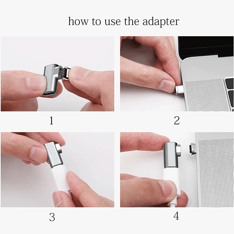 4.3A USB-C адаптер(под углом 90 градусов) для Тип C Магнитный Кабельный адаптер-переходник для Macbook Pro samsung S8 S9 Plus/Note 8