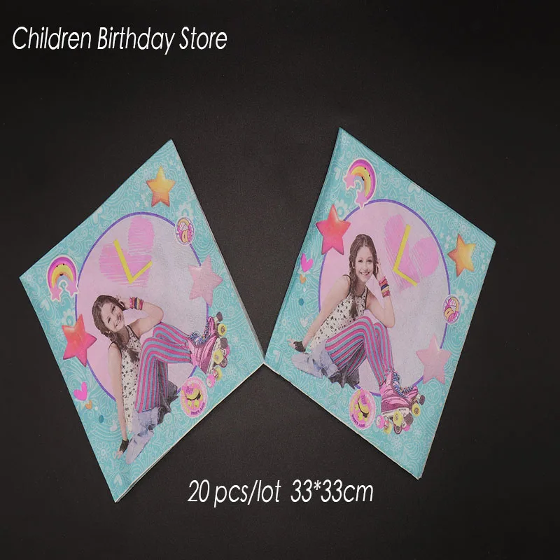 

20pcs/pack Soy Luna theme disposable napkins Soy Luna birthday party decorations Soy Luna disposable tableware