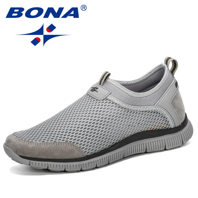 BONA New Style Men Breathable Comfortable Fashion Sneakers Wear-Resistant Lightweight Man Causal Shoes Zapatos Hombre Male |