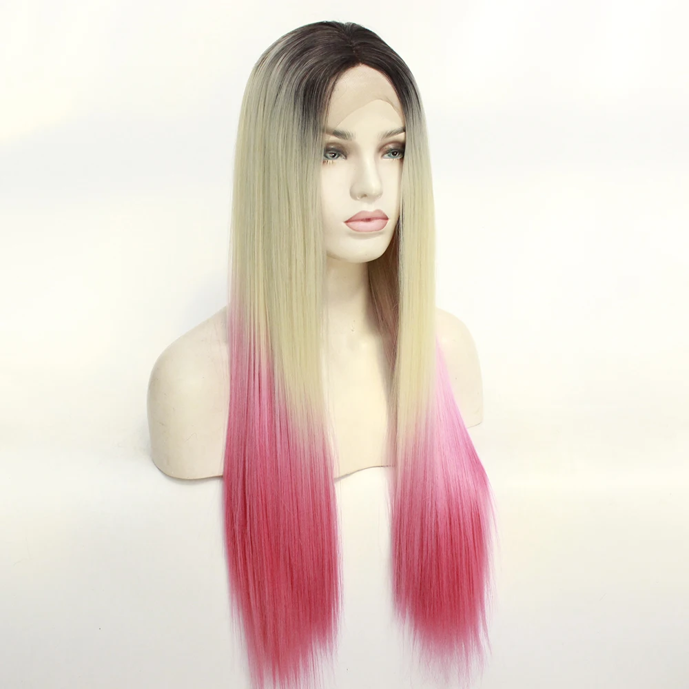 Similler парики на кружеве для женщин Длинные Косплей прямой синтетический парик